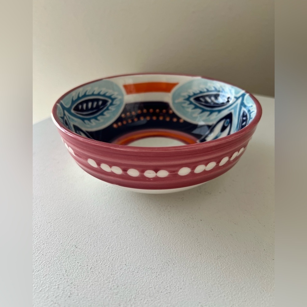 Anthropologie | Orchid Pavilion Bowl | Coral Summer | Collectible 6” - Picture 1 of 5